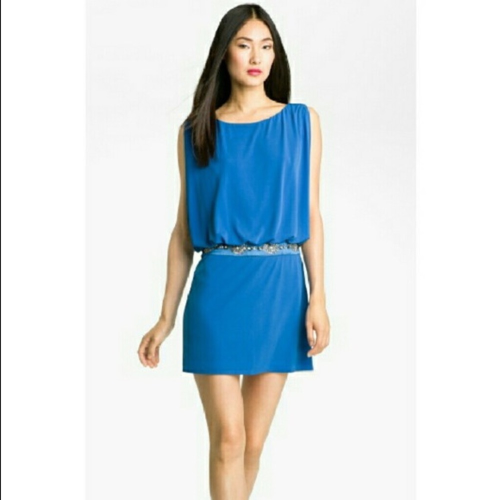 Laundry by Shelli Segal Dress w/ Rhinestone Belt